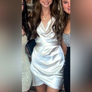 Champagne semi mini dress size small